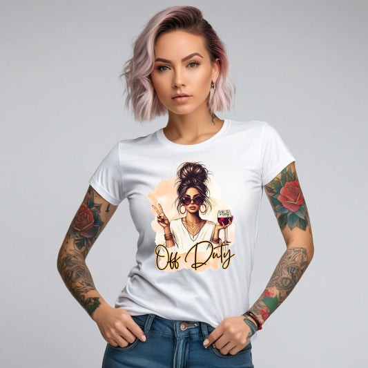 Off Duty Feminine Designed T-Shirt