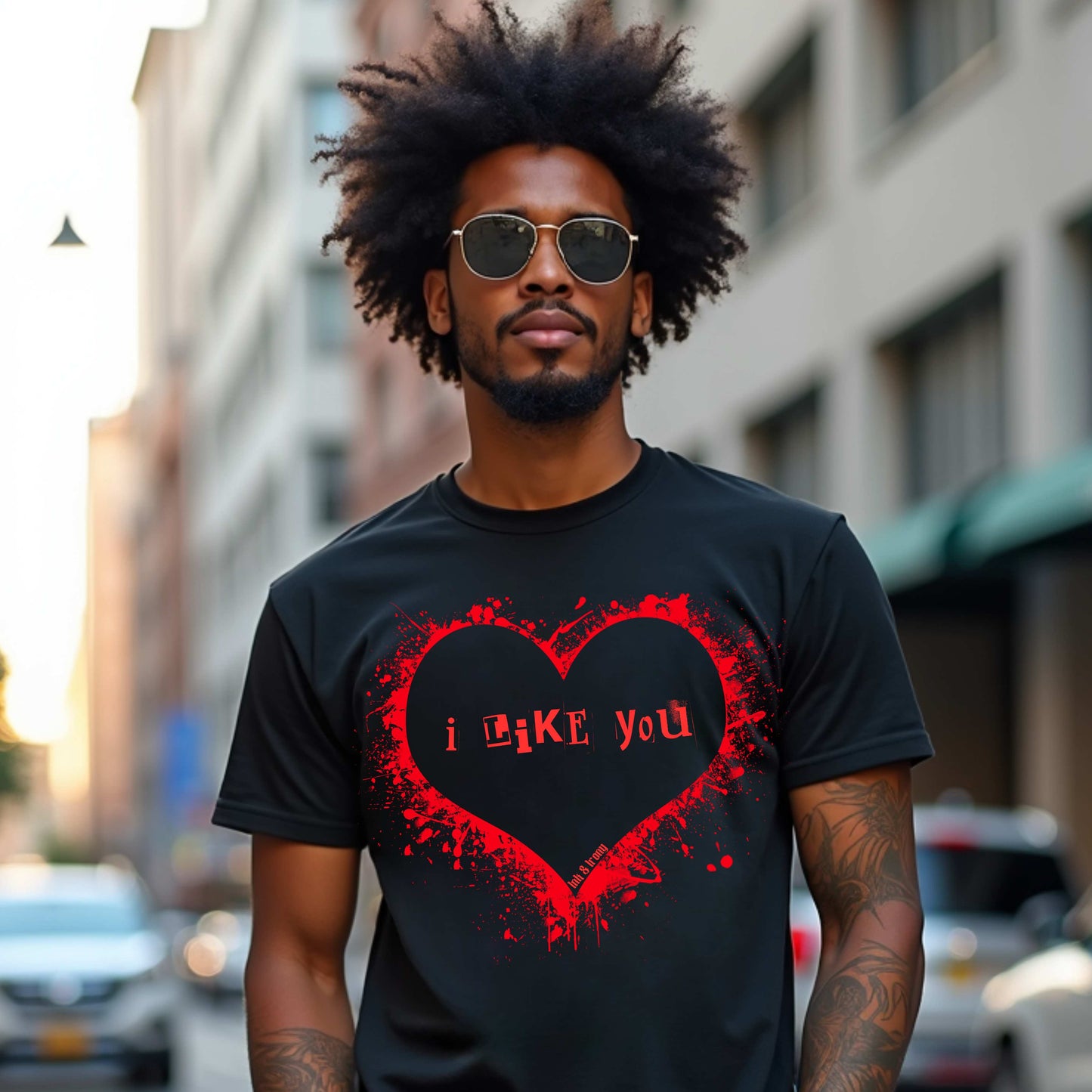 I Like You Red Heart T-Shirt