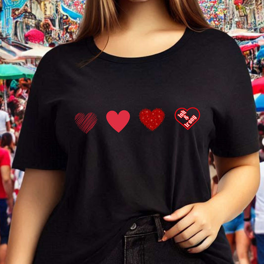 Red Hearts in a Row T-Shirt