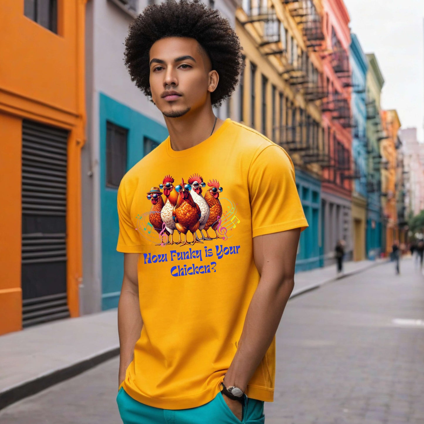Camiseta "Qué divertida es tu gallina"