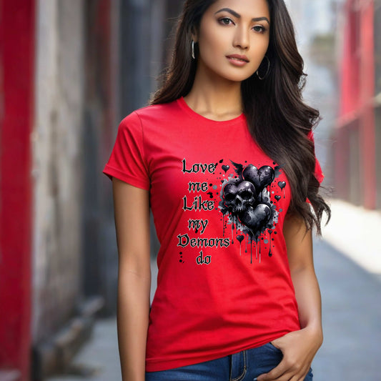 Camiseta "Ámame como lo hacen mis demonios"