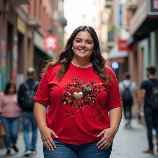 Camiseta con confeti del día de San Valentín